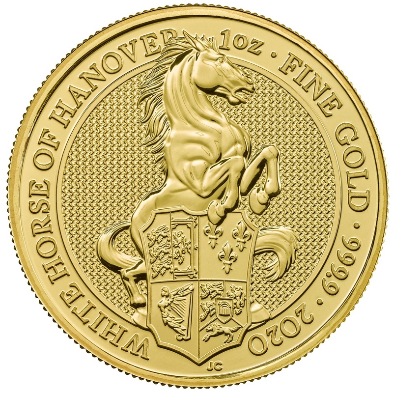 2020 White Horse of Hanover, Queen's Beast - 1oz Gold Coin