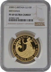 2008 Proof Gold Britannia Coin 1oz NGC PF69