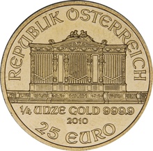 2010 1/4oz Austrian Gold Philharmonic Coin