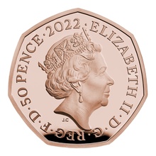 2022 Proof 50p Gold Coin 100th Anniversary of Our BBC Boxed