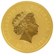 2010 1/2oz Australian Kangaroo Gold Nugget Coin