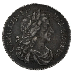 1683 Silver Sixpence Coin Charles II