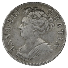 1708 Silver Shilling Coin Queen Anne