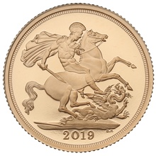 2019 Proof Gold Sovereign 5 Coin Set Fifth Head Boxed