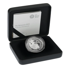 2019 Proof 1oz Silver Britannia Coin Boxed