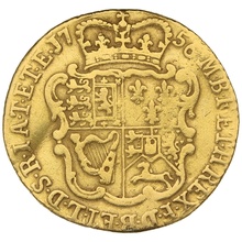 1756 Gold Half Guinea Coin George II