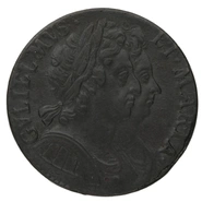 1694 William and Mary Copper Halfpenny