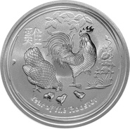 2017 Year of the Rooster Silver Coin 1/2oz Perth Mint Australian Lunar Series
