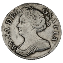 1711 Silver Sixpence Coin Queen Anne Good Fine