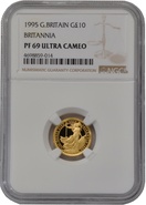 1995 Proof 1/10oz Gold Britannia Coin NGC PF69