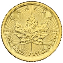 2020 1/10oz Canadian Maple Leaf Gold Coin