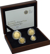 2010 Proof Britannia Gold 4-Coin Set Boxed