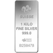 Second Hand 1kg Silver Bar PAMP Fortuna