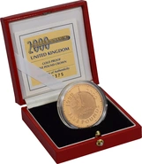 1999 2000 Proof Gold Crown £5 Coin Millennium Boxed