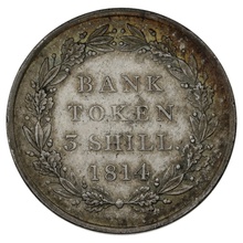 1814 George III Silver Three Shilling Bank Token