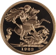 1983 Proof Gold Sovereign Coin Elizabeth II NGC PF69
