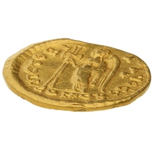 475-476 Gold Solidus Coin Basiliscus Constantinople