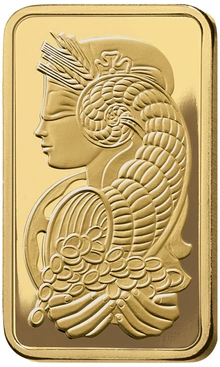 1/2oz Gold Bar PAMP Lady Fortuna Minted