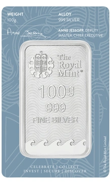 100g Silver Britannia Minted Bar