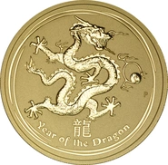2012 Year of the Dragon Gold Coin 2oz Perth Mint Australian Lunar Series