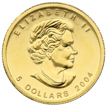 2004 1/10oz Canadian Maple Leaf Gold Coin