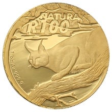 2004 1oz Natura Proof Gold Coin Wildcats of Africa Lynx Boxed