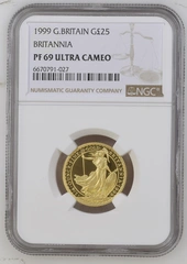 1999 Proof 1/4oz Gold Britannia Coin NGC PF69