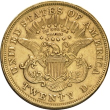 1876 $20 Gold Coin Double Eagle Liberty Head San Francisco