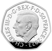 2023 Proof 50p Silver Coin 25th Anniversary of Harry Potter Hogwarts School Boxed