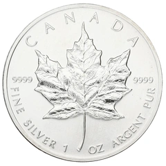 1990 Canadian Silver Maple Leaf Coin 1oz