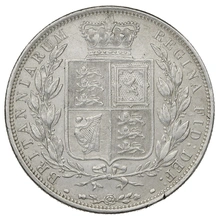 1884 Silver Half Crown Coin Queen Victoria