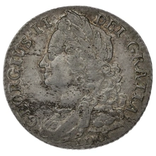 1745 Silver Shilling Coin George II LIMA