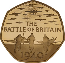 2015 Proof 50p Gold Coin 75th Anniversary of the Battle of Britain Boxed