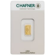 C. Hafner 1 Gram Gold Minted Bar