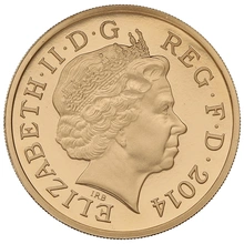 2014 Proof Gold £1 Pound Coin Northern Ireland Floral Boxed