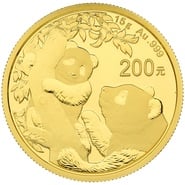 2021 15g Gold Chinese Panda Coin