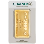 50g Gold Bar C. Hafner Minted