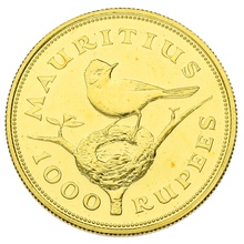 1975 Mauritian 1000 Rupees Gold Coin