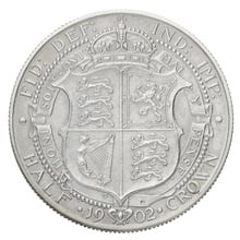 1902 Proof Silver Half Crown Coin Edward VII Matt