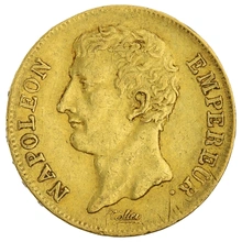 French 20 Francs Gold Coin Napoleon I Transitional Bust A AN12