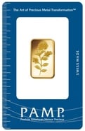 10g Gold Bar PAMP Rosa Minted