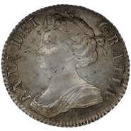1708 Silver Sixpence Coin Queen Anne