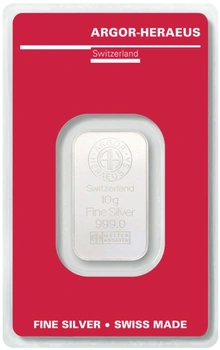 10g Silver Bar Argor-Heraeus