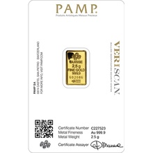 2.5g Gold Bar PAMP Lady Fortuna Gift Boxed