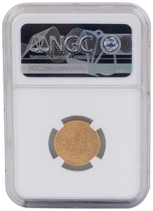 1883 Gold Half Sovereign Queen Victoria Young Head Shield Back NGC MS62+