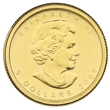 2009 1/10oz Canadian Maple Leaf Gold Coin