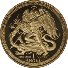 1987 Proof Isle of Man Angel Gold Coin 1oz