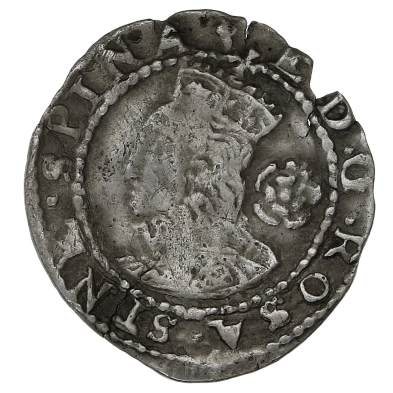 1573 Silver Three Farthings Coin Elizabeth I Acorn