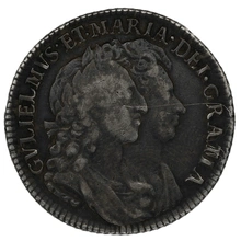 1693 Silver Shilling Coin William & Mary
