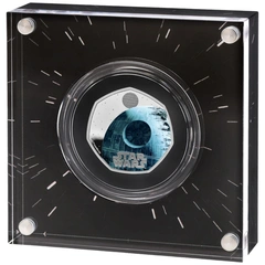 2024 50p Star Wars Death Star Proof Silver Coin Boxed